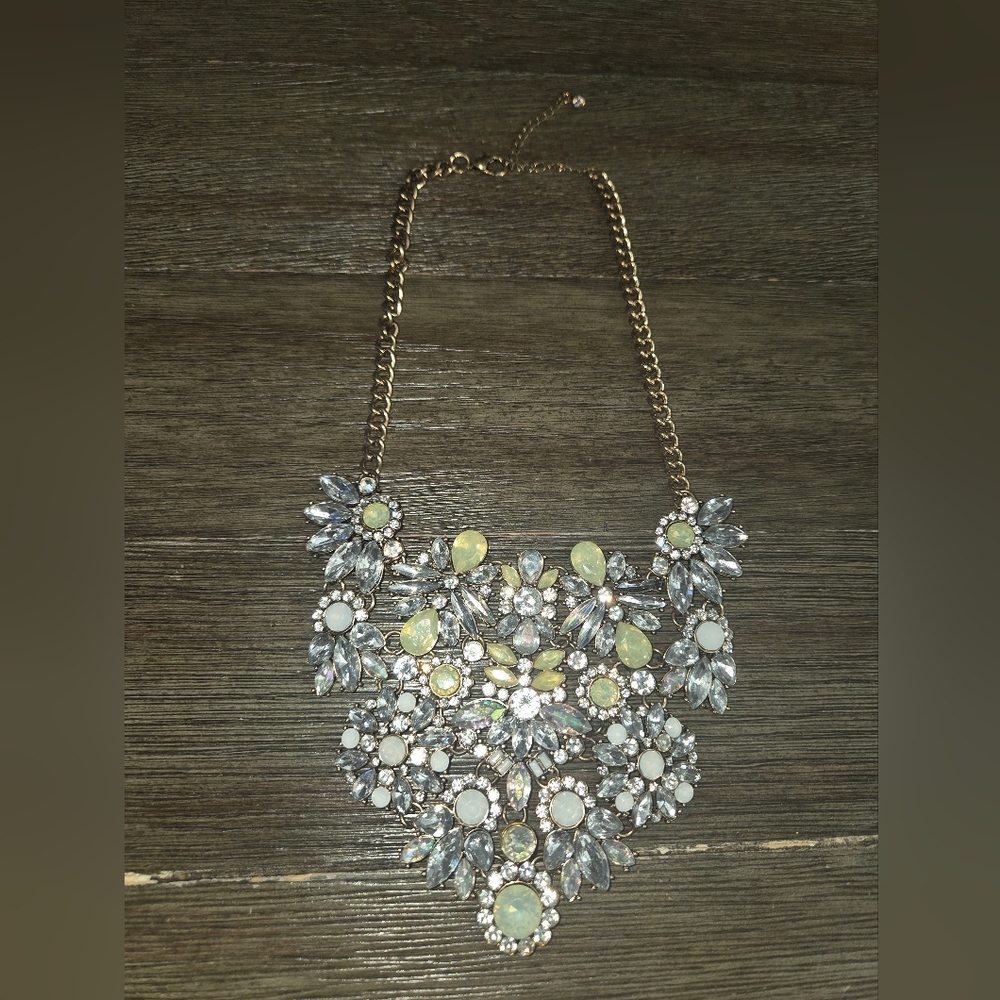 Valentina Crystal Bib Statement Necklace - Picture 5 of 9
